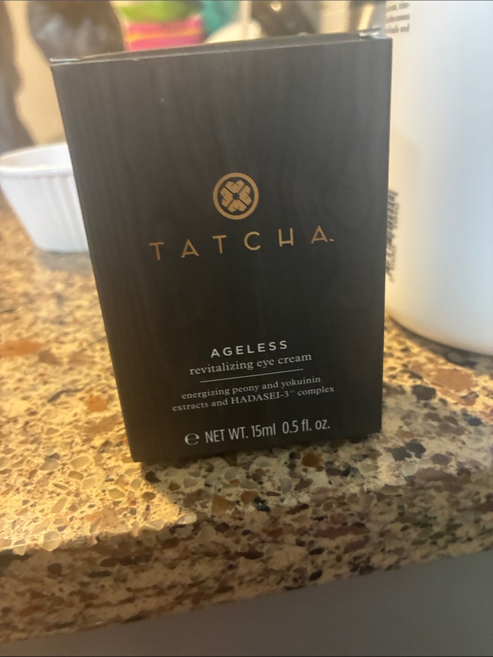 Tatcha Ageless Revitalizing Eye Cream - Black and Gold Accents